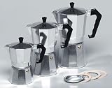 4133ANFJE4L. SL160  Nova MOTYKA 3 Tassen Espressokocher alu