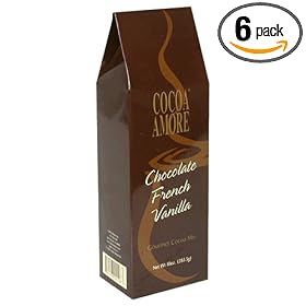 Coffee Masters Cocoa Amore, Chocolate French Vanilla, 10-Ounce Box, (Pack of 6)
