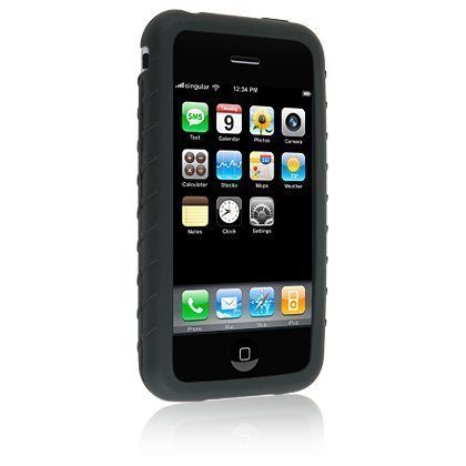 Black Premium Silicone Skin Cover Case Cell Phone Protector for Apple iPhone 3G 2nd Gen Generation