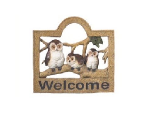 Welcome Owls Garden Plaque