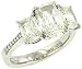 3 Cushion Cut/ Pave Diamond Engagement Ring 3.63cttw