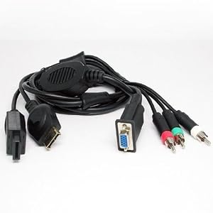 Component - AV TV HDTV RGBHV VGA PC Cable for Nintendo Wii & PS3
