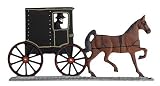 Full Color 30" Amish Buggy Garden Weathervane