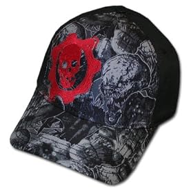 Gears of War Enemies All Over Black Flex Fit Hat