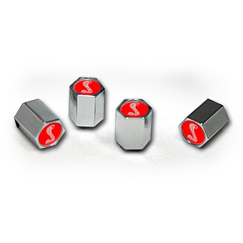 TVG Motoring Essentials CSC 204 Valve Cap Set Coiled Snake Red
