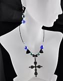 Blue Cross Necklace Set