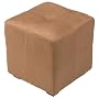 Global Distinctions PC050111-1 Square 17-1/4-Inch-High Micro-Suede Ottoman, Brown