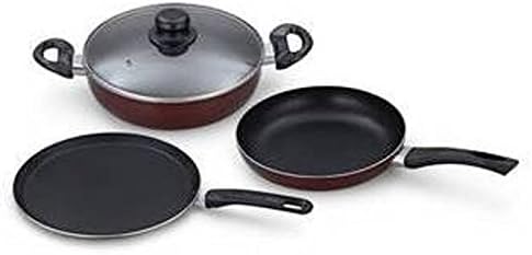 Cookware Set 3 Pcs Prestige Induction Based Non Stick ,Home Kitchen , Cookware , Pots &amp;Pans