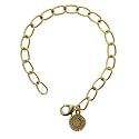 Gold Tone Charm Link Bracelet