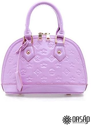 Trendy PU Patent Leather Fahion Style Top Handle Handbag Shoulder Bag