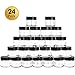 2oz Glass Jars 24 Pack, Hoa Kinh Mini Round Clear Glass Jars with Inner Liners and Black Lids, Perfect for Storing Lotions, Powders and Ointments.