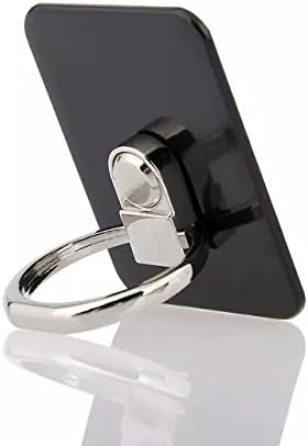 POLEND Kickstand Universal Black Bunker Ring Anti Drop Stand Holder,360 Degree Rotating Metal Ring Holder Mobile Phone Stand for iPhone iPad Tablet PC (004-Black)