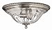 3616PW Hinkley Lighting Oxford Two Light Foyer Flush Mount