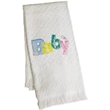 Elegant Baby Appliqued Baby Shawl Blanket 38 x 40