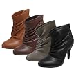 Glaze by Adi Shirred Vamp High Heel Ankle Boot Glaze by Adi Shirred Vamp High Heel Ankle Boot