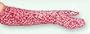 Hot Pink Velvet Leopard Long Gloves