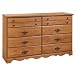 Country Pine Triple Dresser