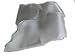 Sash Belt / Hair tie / Scarf Silver Crystal Organza