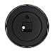 Hippih 10 Inch Silent Non-ticking Wall Clock- Metal Frame Glass Cover with Temperature and Humidity Detection,C