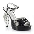 5 Inch High Heel Sexy Shoes Brass Knuckle Gangster Costume Shoes Studs Black