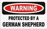 WARNING PROTECTED BY A GERMAN SHEPHERD 11 oz. White Mug