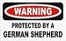 WARNING PROTECTED BY A GERMAN SHEPHERD 11 oz. White Mug