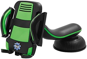 Car Phone Holder, YoiGEAR Sporty Dashboard Windshield Universal Phone Holder for car with Wide Anti-Slip Grab and Super Strong Suction Cup with Gel Pad for Apple iPhone 6/6+/5/5S/5C/4S/4/3GS iPod Touch Samsung Galaxy S6/S6 Edge/S5/S4/S3/ Note 4/3/2 Google Nexus 5/4 LG G3 GPS Smartphone Car Mount - Retail Pack (Green)