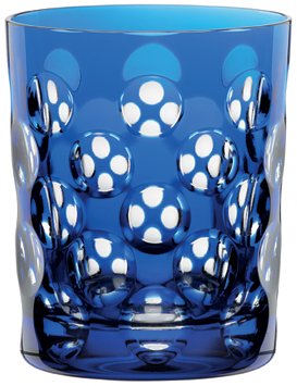 Nachtmann Skin Tumbler/Double Old Fashioned Glass, Cobalt Blue