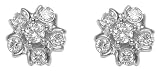 14k White Gold Diamond Floral Earrings (1/2 cttw, I Color, I1 Clarity)