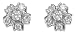 14k White Gold Diamond Floral Earrings (1/2 cttw, I Color, I1 Clarity)