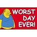Simpsons Comic Book Guy Worst Day Ever Sticker