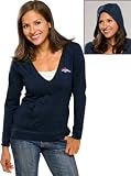 Denver Broncos Navy Women's Social Long Sleeve Hooded Shirt