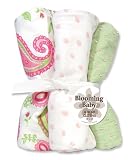 Trend Lab Paisley Park Blooming Bouquet Burp Cloths, Set of 4