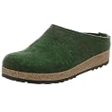 Haflinger Women's GZF Grizzly Clog with Flower Embroidery