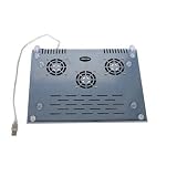 Kinamax FAN-NTP3 Business Notebook Cooler Pad with Three Built-in 60 mm Fans for Laptops