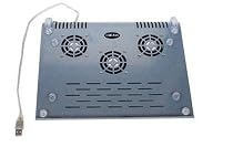 Kinamax FAN-NTP3 Business Notebook Cooler Pad with Three Built-in 60 mm Fans for Laptops