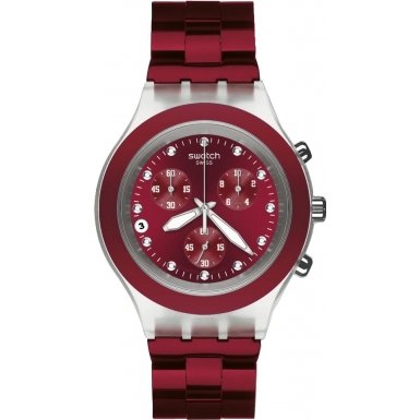 Swatch Full Blooded Smoky Burgundy Chronograph Watch SVCK4054AG
