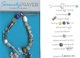 Serenity Prayer Glass Beaded Bracelet Size Large #40522
