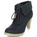 MQ23 Damen trendige knöchelhohe Stiefeletten mit Trichterabsatz MQ1217