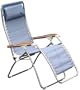 Lafuma Model 46487 RSX Mesh Recliner with Wood Arms, Denim (Grey Frame)