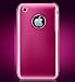 IPHONE 3G 2ND GENERATION CHROME CASE HOT PINK WITH REAR PROTECT ONLY(mirror screen film included)