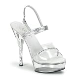 DIAMOND-639 6" RS Imbedded Heel Sling Back Platform Sandal
