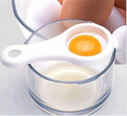 Mini Egg Yolk Separator Holder Divider Sieve-white，pack of 4
