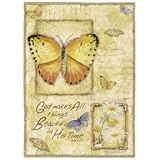 Christian Butterfly Women's Sweatshirt : God Makes All Things Beautiful In His Time - Ecc. 3:11