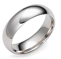 Platinum 6mm Comfort Fit Plain Band