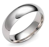 Platinum 6mm Comfort Fit Plain Band, Size 4