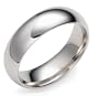 Platinum 6mm Comfort Fit Plain Band