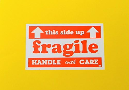 2 Rolls, 1000 Labels, This Side up Fragile, Handle with Care, Size 5x3 Inches