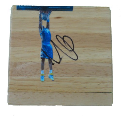 Kenyon Martin Autographed Denver Nuggets Photo Floorboard, New Jersey Nets, Proof Photo of Kenyon Signing This Exact Floorboard for Us.