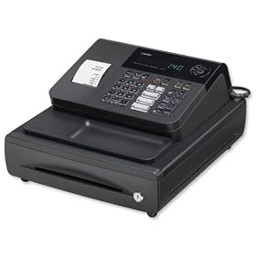 Casio Cash Register 7 Segment x 8 Digit 120 PLUs 20 Departments 2.4 lines/sec W330xD360xH203mm Ref 140CR